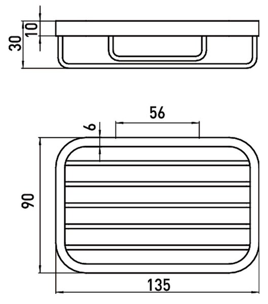 Emco System 2 - Držiak na mydlo, chróm 354500106