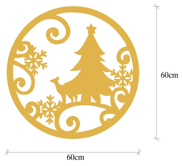 ASIR Kovová dekorácia na stenu SANE s LED podsvietením 60 cm