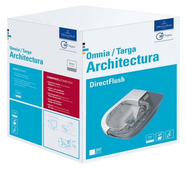 Villeroy & Boch Architectura Combi-Pack - SET Závesné WC + sedátko SoftClosing, alpská biela 5684HR01