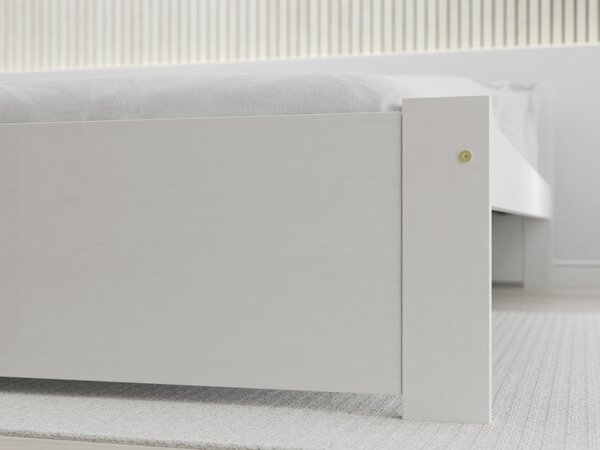 Posteľ IKAROS 120 x 200 cm, biela Rošt: Bez roštu, Matrac: Bez matraca