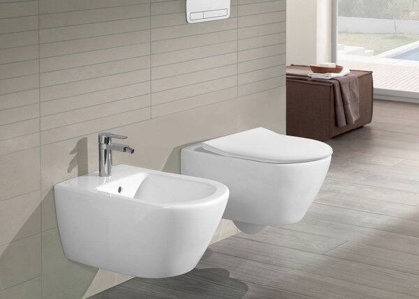 Villeroy & Boch Subway 2.0 Combi-Pack - SET Závesné WC + sedátko SlimSeat SoftClosing, alpská biela 5614R201