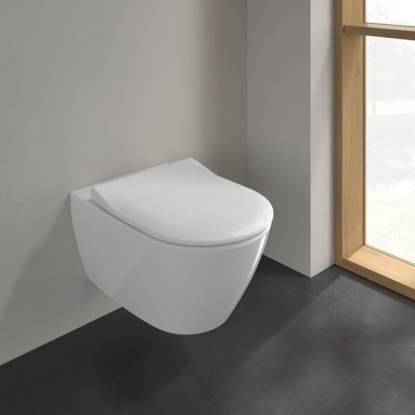 Villeroy & Boch Subway 2.0 Combi-Pack - SET Závesné WC + sedátko SlimSeat SoftClosing, alpská biela 5614R201