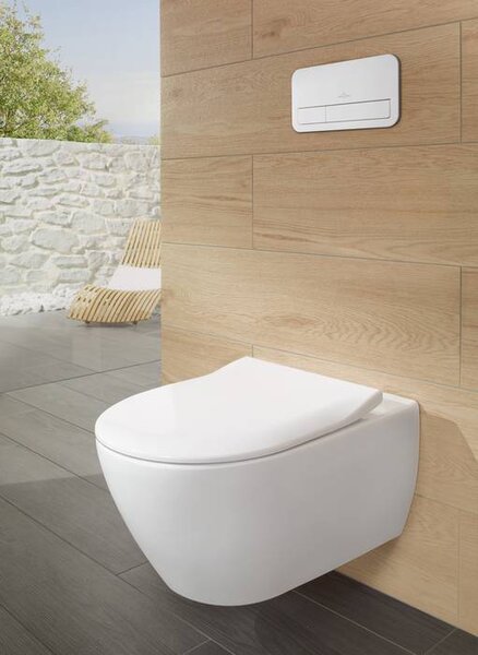 Villeroy & Boch Subway 2.0 Combi-Pack - SET Závesné WC + sedátko SlimSeat SoftClosing, alpská biela 5614R201