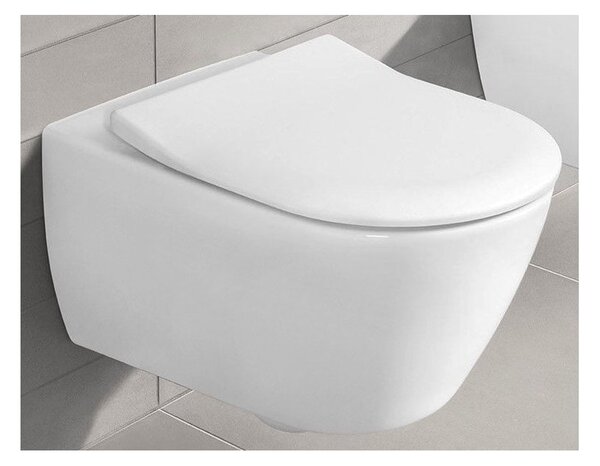 Villeroy & Boch Subway 2.0 Combi-Pack - SET Závesné WC + sedátko SlimSeat SoftClosing, alpská biela 5614R201