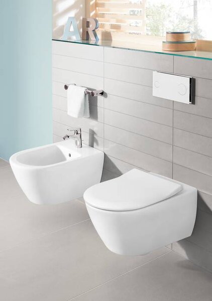 Villeroy & Boch Subway 2.0 Combi-Pack - SET Závesné WC + sedátko SlimSeat SoftClosing, alpská biela 5614R201