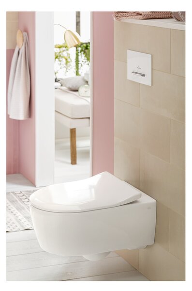 Villeroy & Boch Avento Combi-Pack - SET Závesné WC + sedátko SlimSeat SoftClosing, alpská biela 5656RS01