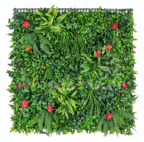 Umelý kvetinový panel 100cm x 100cm