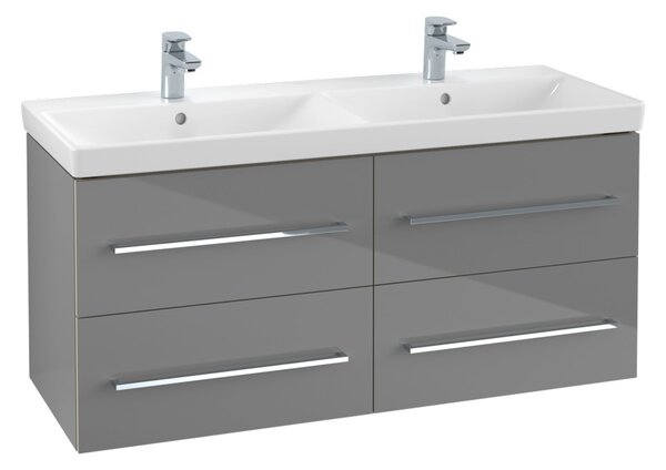 Villeroy & Boch Avento - Dvojité umývadlo 1200x470mm, s prepadom, alpská biela 4A23CK01