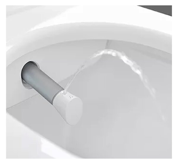 Villeroy & Boch ViClean-I 100 : sprchové WC, WC misa bez splachovacieho kruhu s bidetovým sedátkom, biela alpin CeramicPlus, V0E100R1
