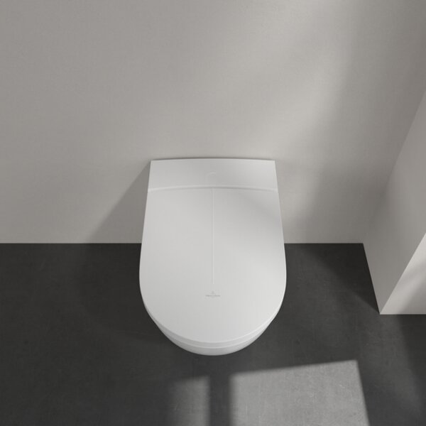 Villeroy & Boch ViClean-I 100 : sprchové WC, WC misa bez splachovacieho kruhu s bidetovým sedátkom, biela alpin CeramicPlus, V0E100R1