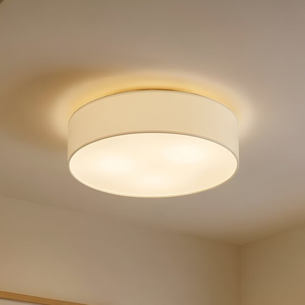 Stropné Lampa Lindby, Sebatin, stmievateľné, Béžová, Spálňa, Tkanina / Textil, Moderný