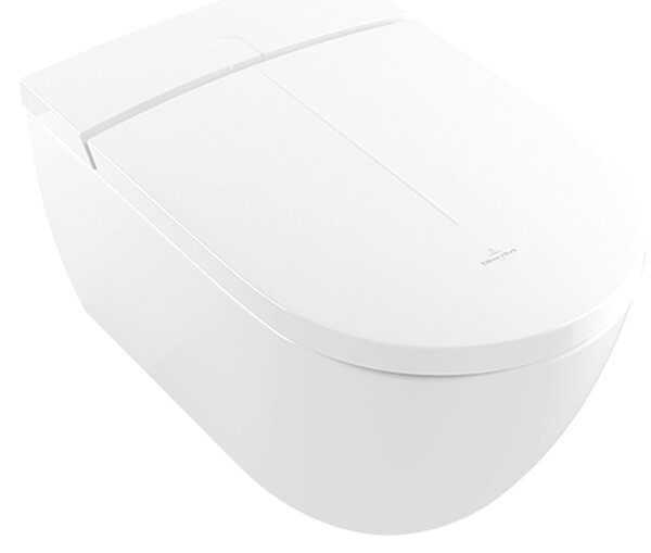 Villeroy & Boch ViClean-I 100 : sprchové WC, WC misa bez splachovacieho kruhu s bidetovým sedátkom, biela alpin CeramicPlus, V0E100R1