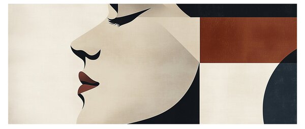 Obraz - Žena z profilu (120x50 cm)