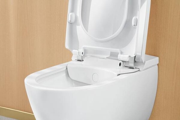 Villeroy & Boch ViClean-I 100 : sprchové WC, WC misa bez splachovacieho kruhu s bidetovým sedátkom, biela alpin CeramicPlus, V0E100R1