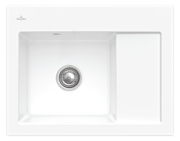 Villeroy & Boch Subway 45 Compact - Keramický vstavaný drez 650x510 mm, alpská biela CeramicPlus 331201R1