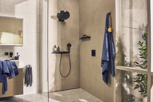 Hansgrohe Rainfinity - Hlavová sprcha 360 1jet s pripojením na stenu, matná čierna 26230670