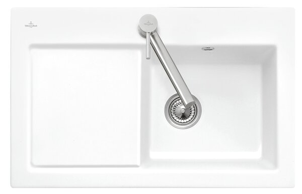 Villeroy & Boch Subway 45 - Keramický vstavaný drez 780x510 mm, alpská biela CeramicPlus 671401R1