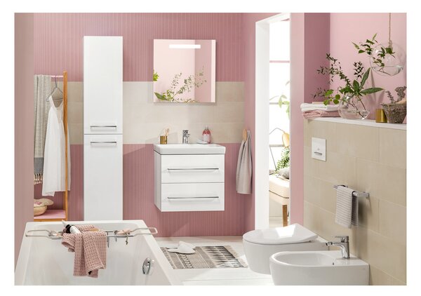 Villeroy & Boch AVENTO - Skrinka pod umývadlo 576x484 mm, 2 zásuvky, Crystal White A88900B4