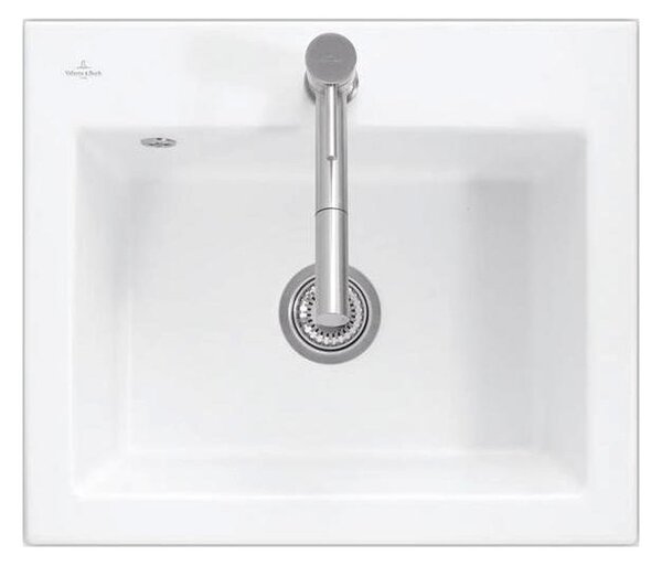 Villeroy & Boch Subway 60 S - Keramický vstavaný drez 600x510 mm, alpská biela CeramicPlus 330901R1
