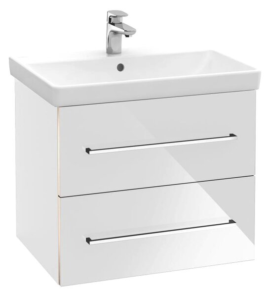 Villeroy & Boch AVENTO - Skrinka pod umývadlo 576x484 mm, 2 zásuvky, Crystal White A88900B4