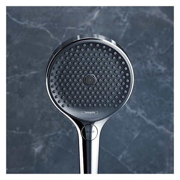 Hansgrohe Rainfinity - Sprchová sada 130 3jet s tyčou 90 cm a poličkou na mydlo, chróm 27671000