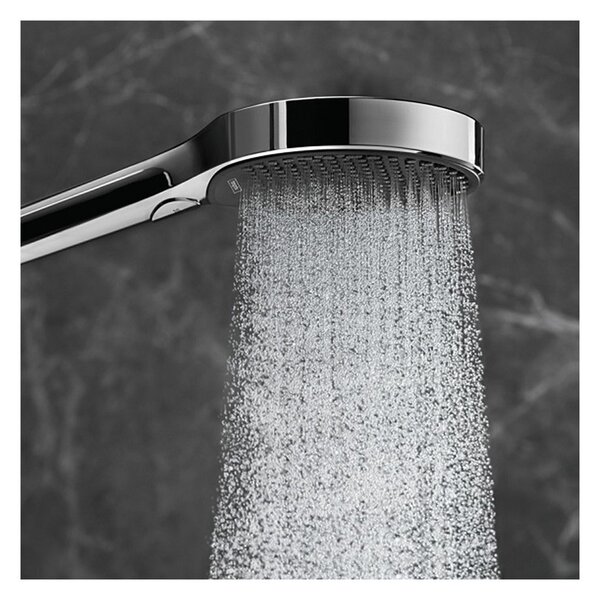 Hansgrohe Rainfinity - Sprchová sada 130 3jet s tyčou 90 cm a poličkou na mydlo, chróm 27671000