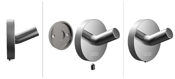 Emco Round - Háčik 40 mm, montáž pomocou lepenia alebo vŕtania, chróm 437500100