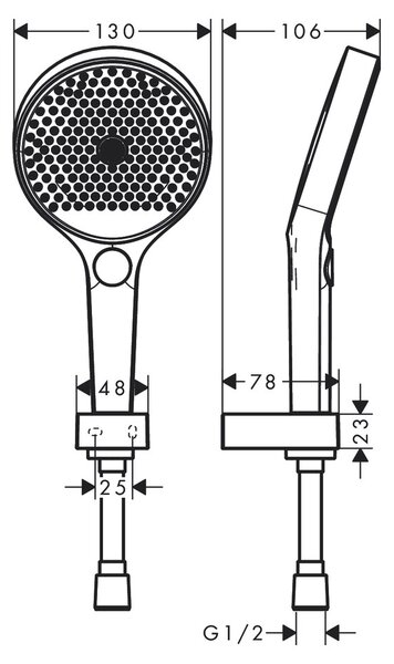 Hansgrohe Rainfinity - Sprchový set 130 3jet s hadicou 1600 mm, chróm 26851000