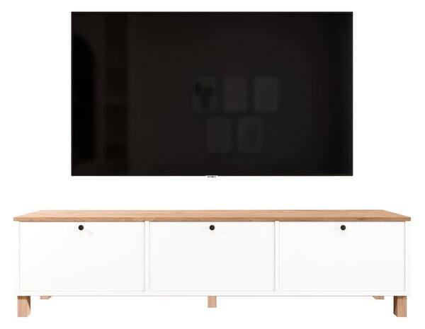 SMART TV stolík na nožičkách 3D, biela