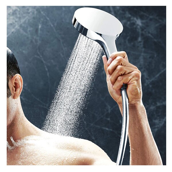 Hansgrohe Rainfinity - Sprchová sada 130 3jet s tyčou 90 cm a poličkou na mydlo, chróm 27671000