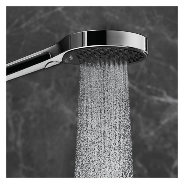 Hansgrohe Rainfinity - Sprchová sada 130 3jet s tyčou 90 cm a poličkou na mydlo, chróm 27671000