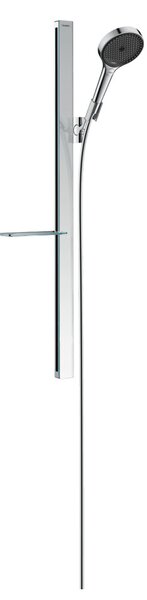 Hansgrohe Rainfinity - Sprchová sada 130 3jet s tyčou 90 cm a poličkou na mydlo, chróm 27671000