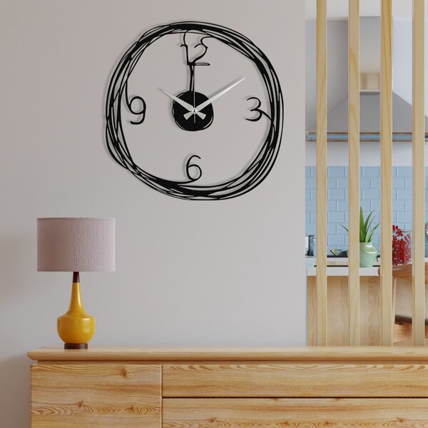 ASIR Kovové nástenné hodiny 48 cm čierne
