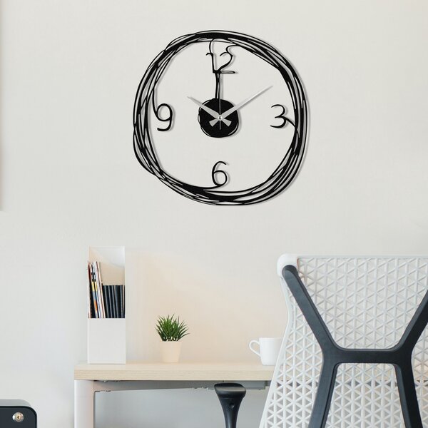 ASIR Kovové nástenné hodiny 48 cm čierne