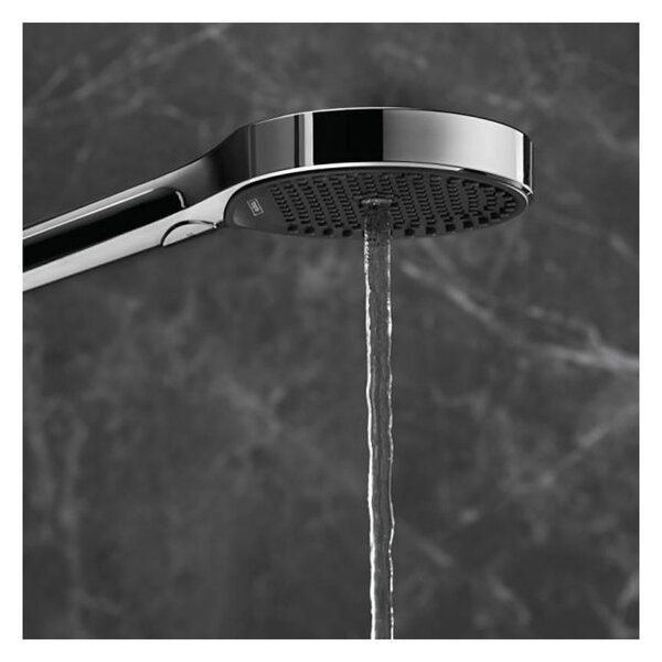 Hansgrohe Rainfinity - Sprchová sada 130 3jet s tyčou 90 cm a poličkou na mydlo, chróm 27671000