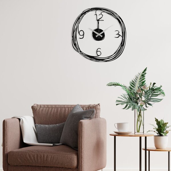 ASIR Kovové nástenné hodiny 48 cm čierne