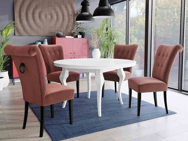 Mirjan24 Čalúnená jedálenská stolička ST65 + klopadlo, Potah: Magic Velvet 2258, Klopadlo: Čierna, Farba nožičiek:: Čierna 5903211143687