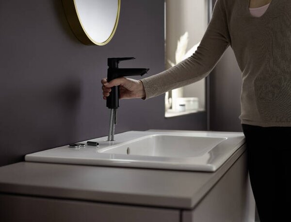 Hansgrohe Talis E - Páková umývadlová batéria 110 CoolStart bez odtokovej súpravy, matná čierna 71714670