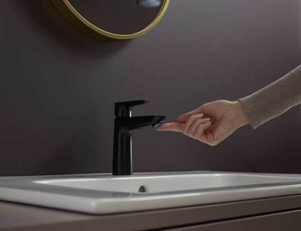 Hansgrohe Talis E - Páková umývadlová batéria 110 CoolStart bez odtokovej súpravy, matná čierna 71714670