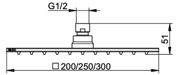 KEUCO Ixmo - Hlavová sprcha 200x200 mm, chróm 59986010102
