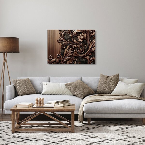 Sklenený obraz - Vzor z dreva (70x50 cm)