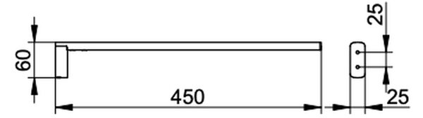 Keuco Edition 400 - Držiak na uterák 450 mm, chróm 11520010000