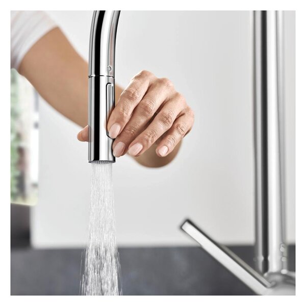 Hansgrohe Talis M54 - Páková kuchynská batéria 210, vyťahovateľná sprška, 2jet, chróm 72800000