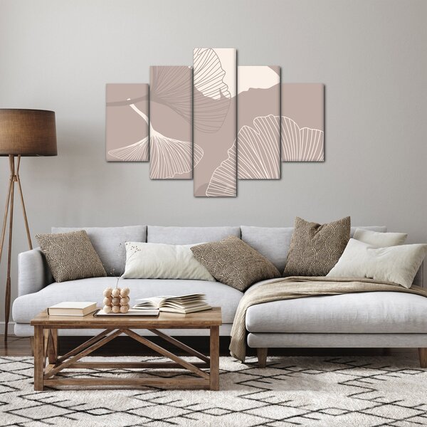 Obraz - Béžové listy N⁰1 (150x105 cm)