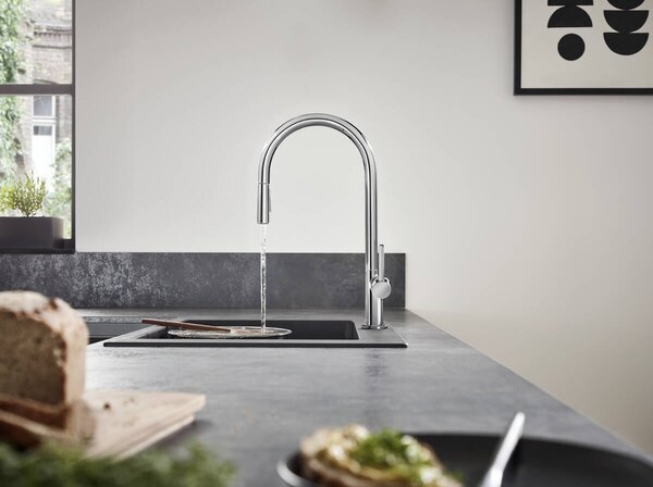 Hansgrohe Talis M54 - Páková kuchynská batéria 210, vyťahovateľná sprška, 2jet, chróm 72800000