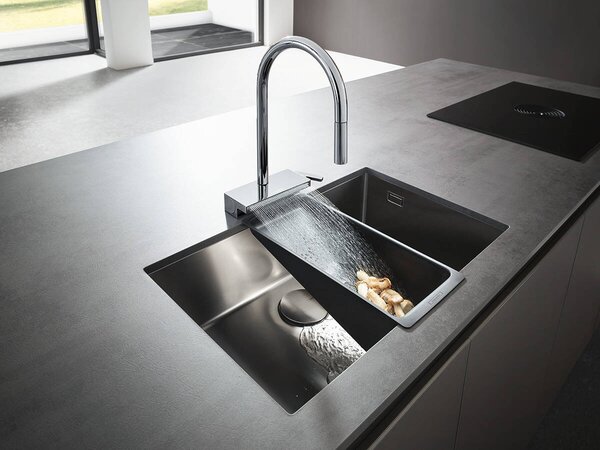 Hansgrohe Aquno Select M81 - Páková kuchynská batéria 170, vyťahovateľná sprška, 3jet, sBox, chróm 73831000