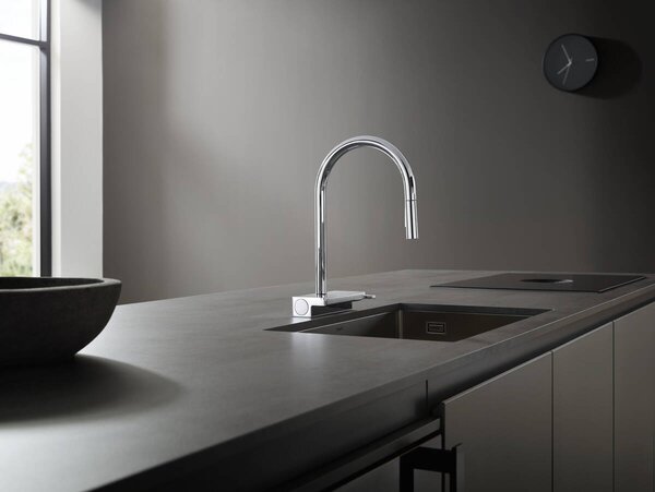 Hansgrohe Aquno Select M81 - Páková kuchynská batéria 170, vyťahovateľná sprška, 3jet, sBox, chróm 73831000