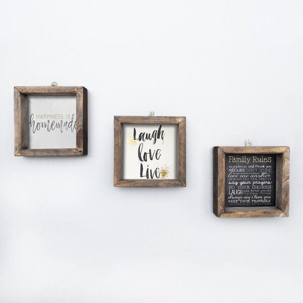 ASIR Dekoratívne obrázky na stenu LABELS 15 cm MDF