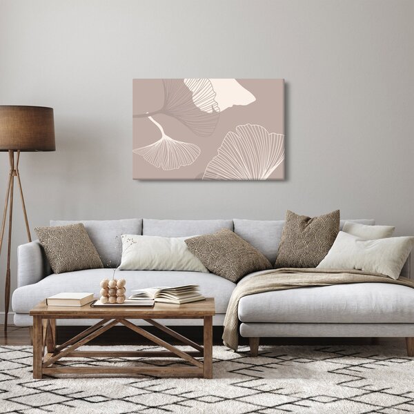 Obraz - Béžové listy N⁰1 (90x60 cm)