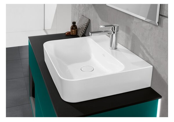 Villeroy & Boch Finion - Umývadlo 600x470 mm bez prepadu, alpská biela CeramicPlus 416861R1
